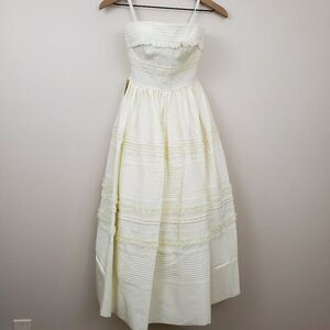 BHLDN by Anthropologie Hitherto Buttercream Fondant Tea Gown Dress New S…